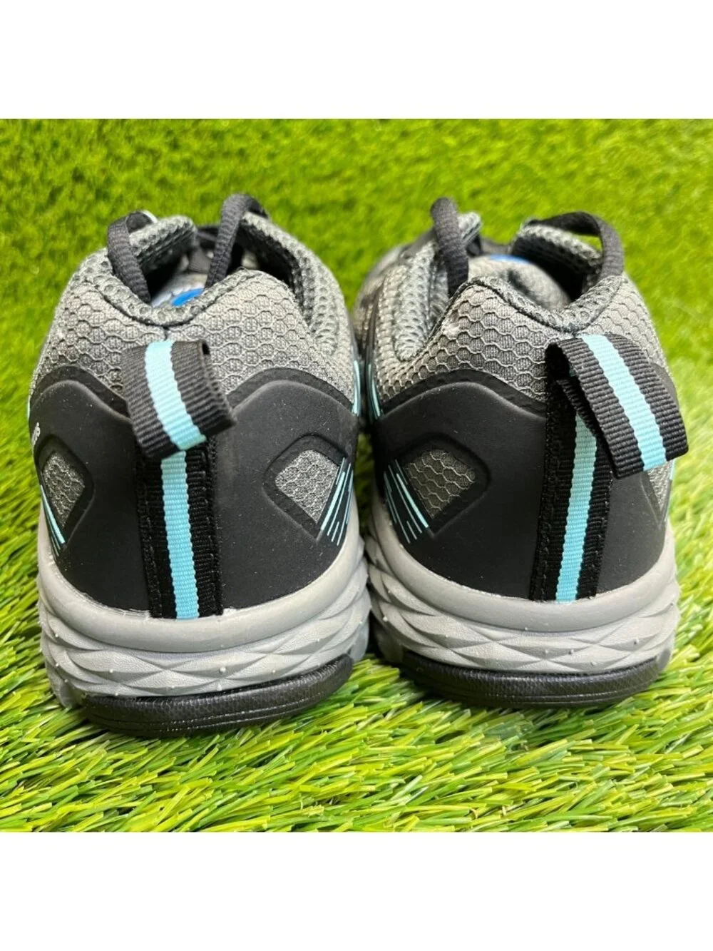 Nautilus Stratus Women Size 7.5D Gray Black Blue Composite Toe Safety Work Shoes